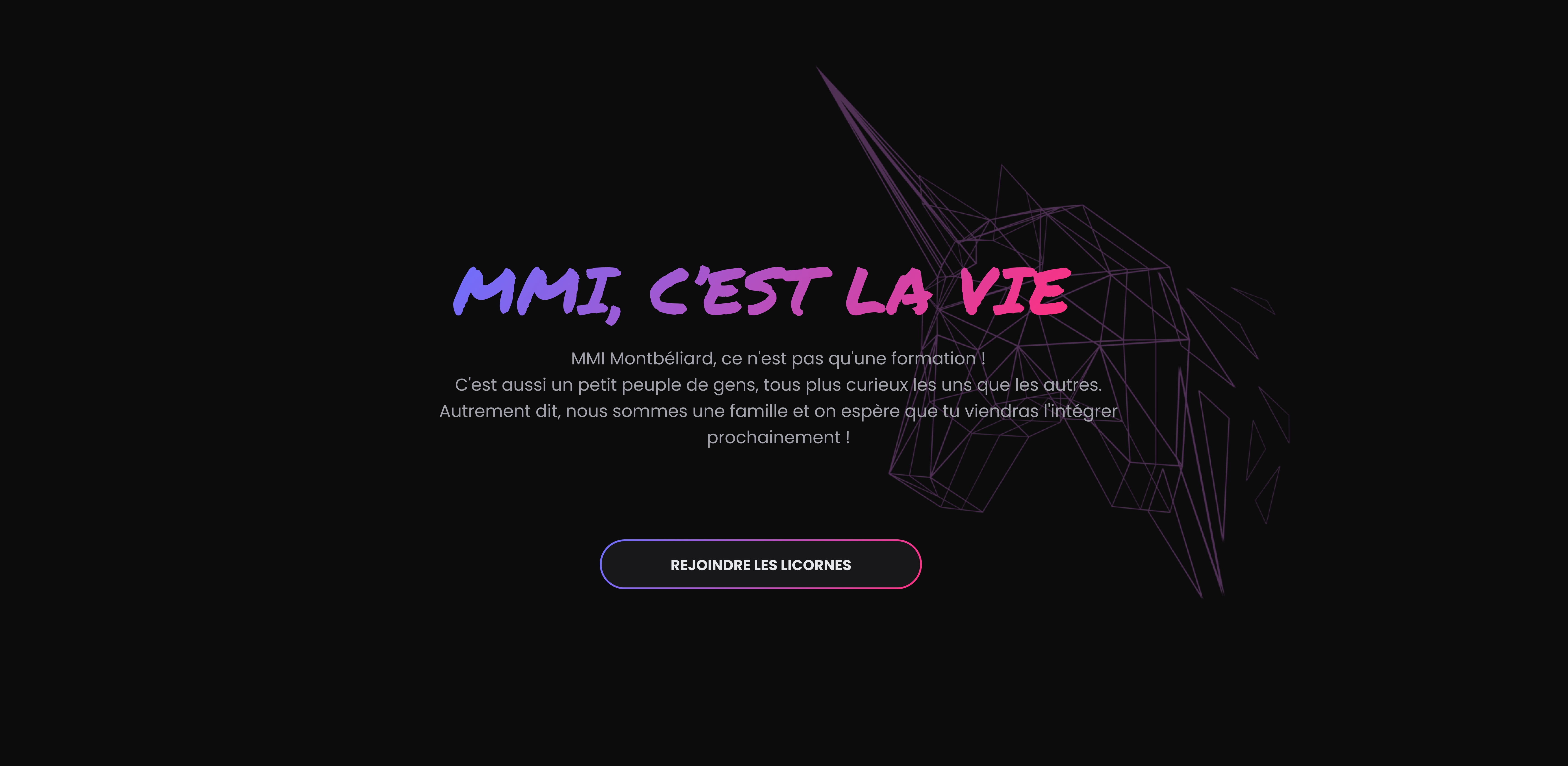 Image de la partie footer de la Landing Page du projet de refonte du site internet MMI Montbéliard